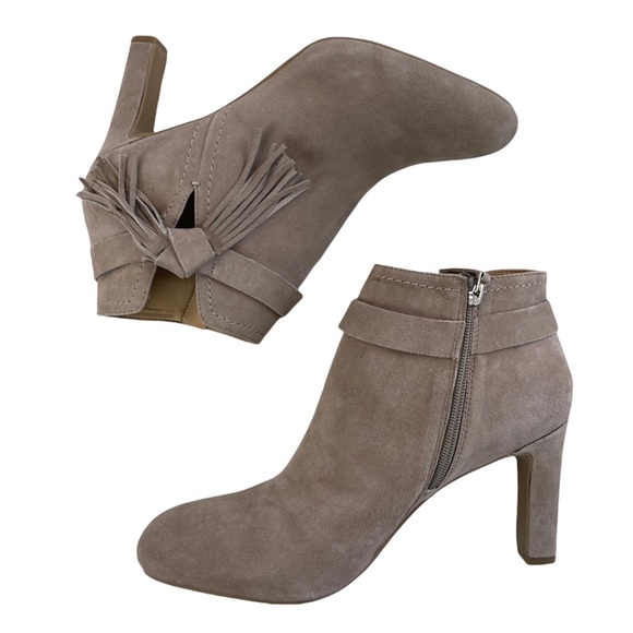 Franco Sarto Harrah Suede Tassel Ankle Boots Size 11M - Picture 4 of 15